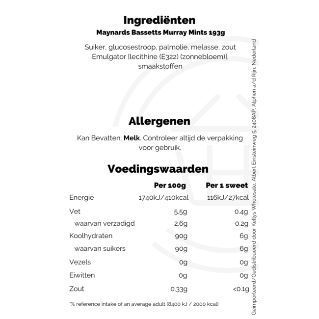 Maynard Bassetts Murray Mints 162g – Süßigkeiten