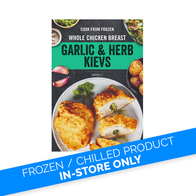 Whole Chicken Breast Garlic & Herb Kievs 320g