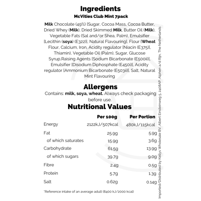 McVities Club Mint 7pack