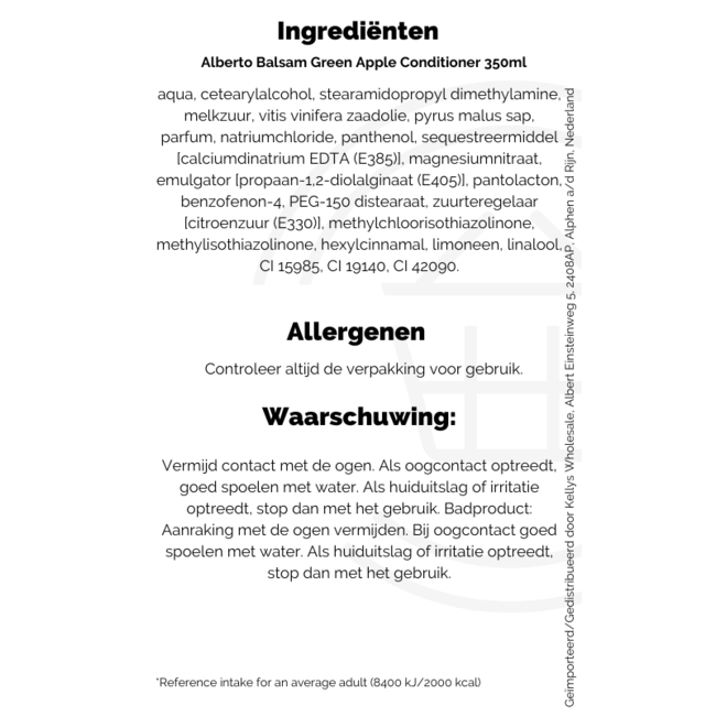 Alberto Balsam Green Apple Conditioner 350ml