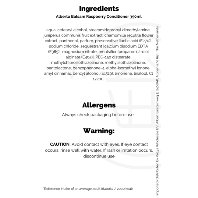 Alberto Balsam Raspberry Conditioner 350ml