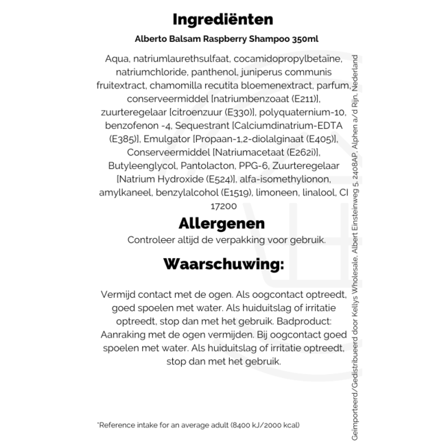 Alberto Balsam Raspberry Shampoo 350ml
