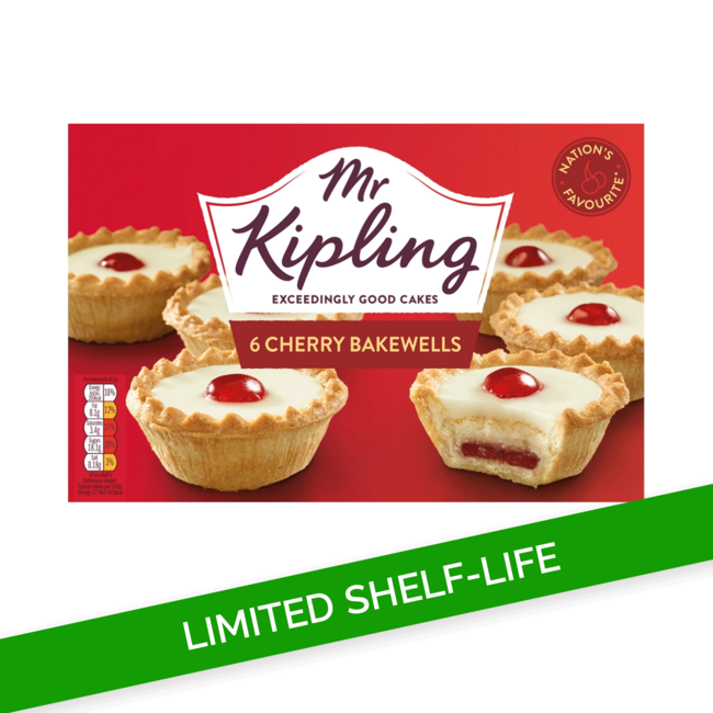 Mr Kipling Cherry Bakewells 6pk