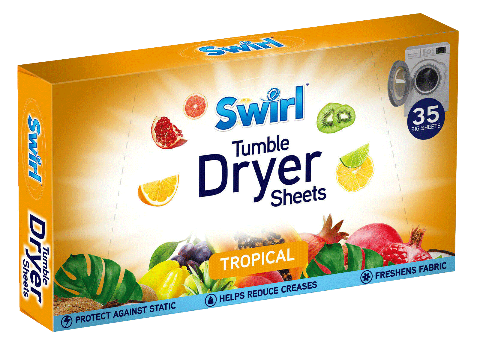 Swirl Tumble Dryer Sheets Tropical 35pk Kellys Expat Shopping