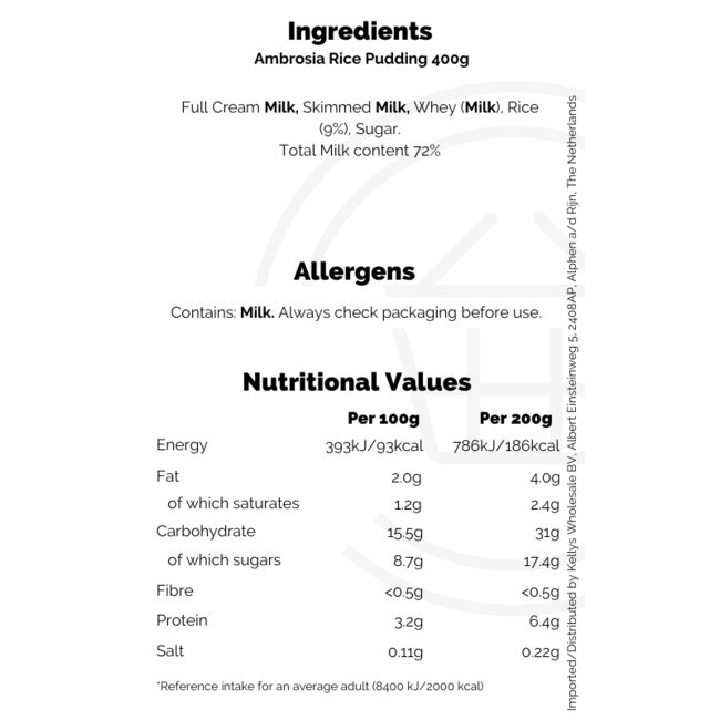 Ambrosia Rice Pudding 400g