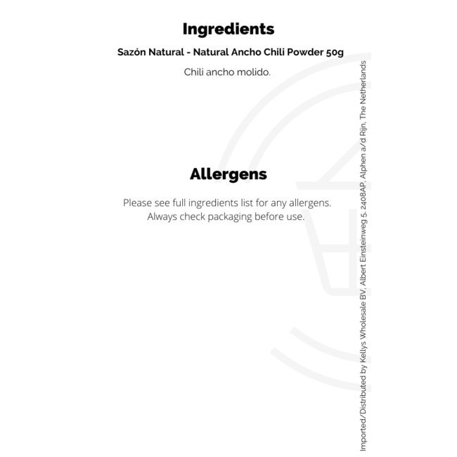 Sazon Natural Ancho Chilli Powder 50g