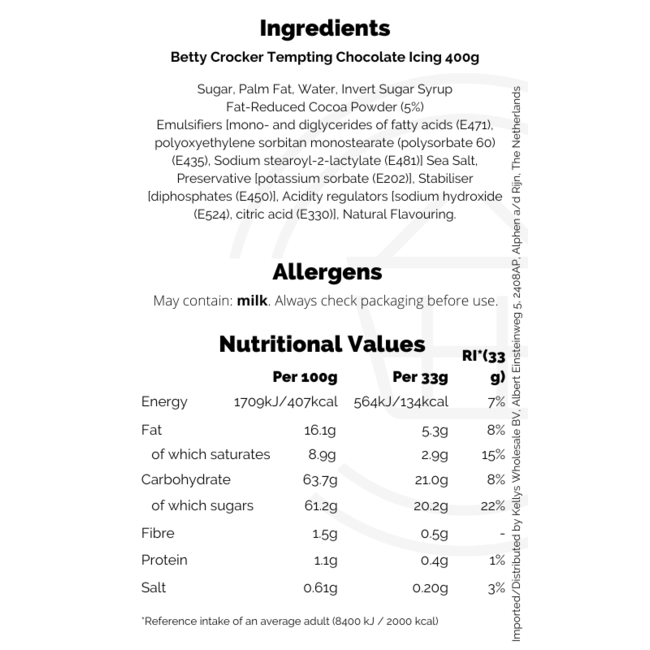 Betty Crocker Tempting Chocolate Icing 400g