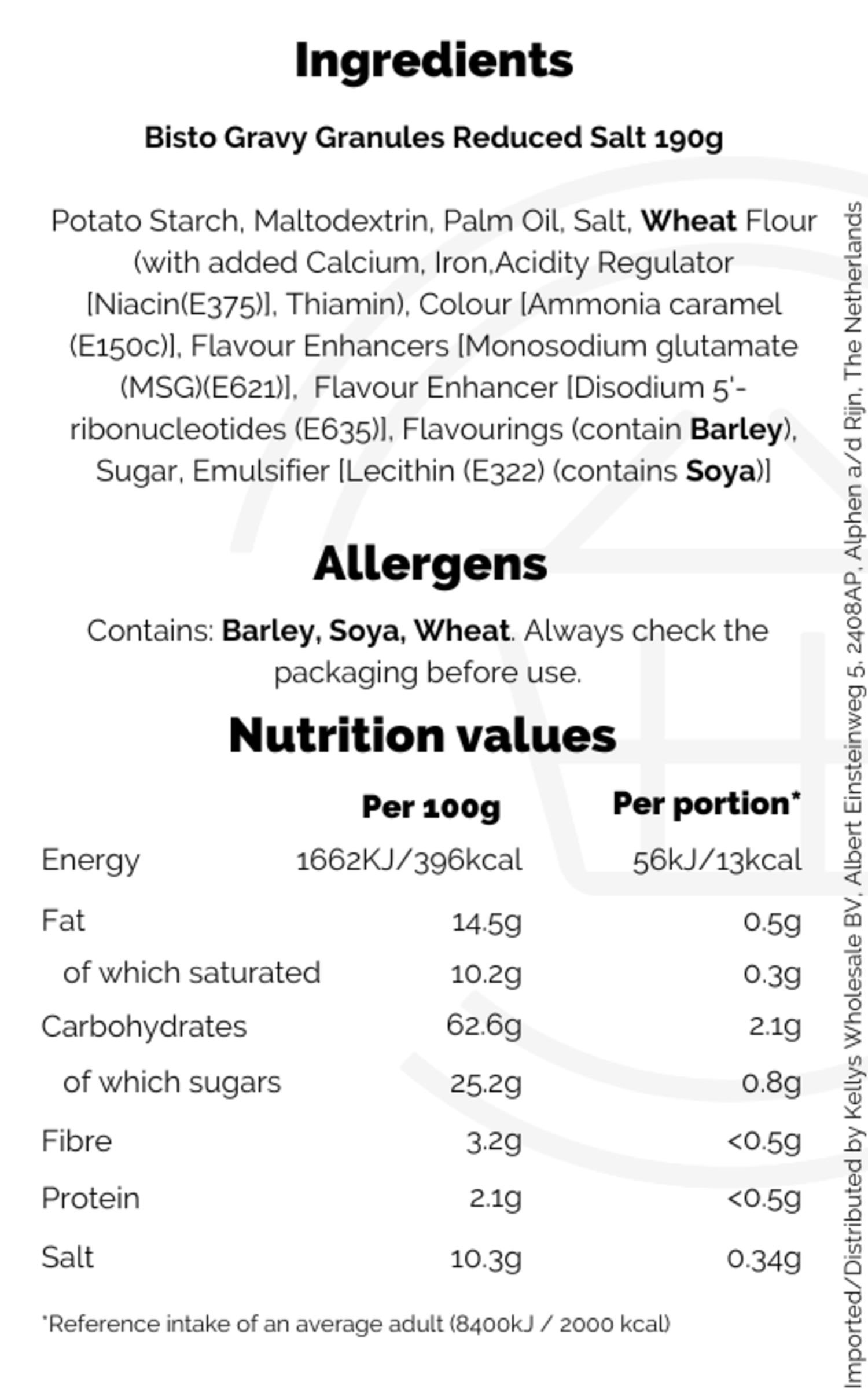 Bisto Gravy Granules Reduced Salt 170g British Cooking Ingredients