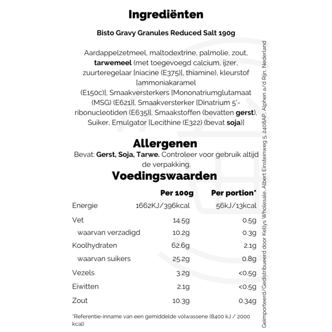 Bisto Gravy Granules Reduced Salt 190g