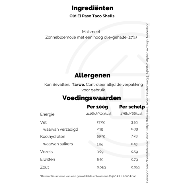 Old El Paso 12 Crunchy Taco Shells 156g