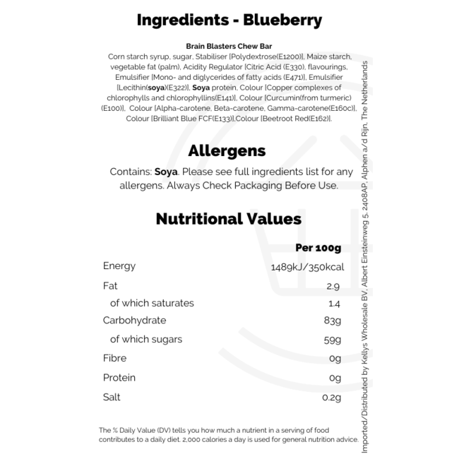 Brain Blasterz Bitz Chew Bar Assorted 20g