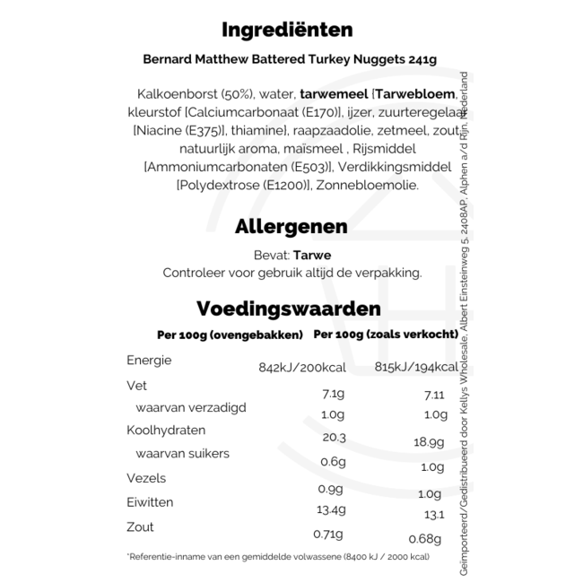 Battered Turkey Nuggets 241g