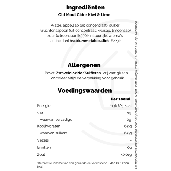 Old Mout Cider Kiwi & Lime 10x330ml