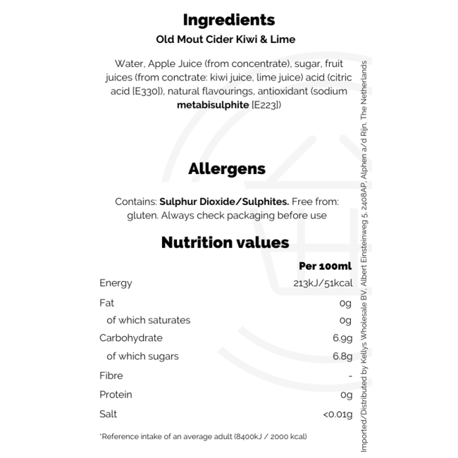 Old Mout Cider Kiwi & Lime 10x330ml