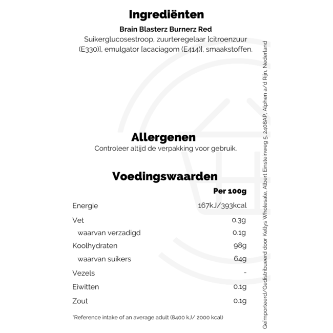 Brain Blasterz Brain Blasterz Brain Burnerz  Flamin' Hot Tub 48g