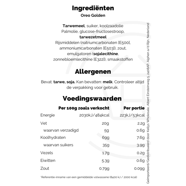 Oreo Golden Cookies 154g