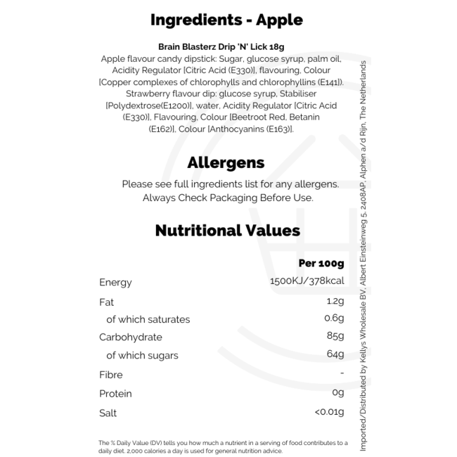 Brain Blasterz Drip 'N' Lick 18g - Assorted