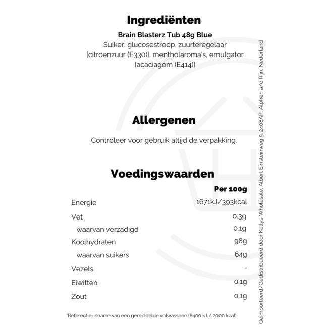 Brain Blasterz Brain Blasterz Blue Ice Blasterz Tub 48g