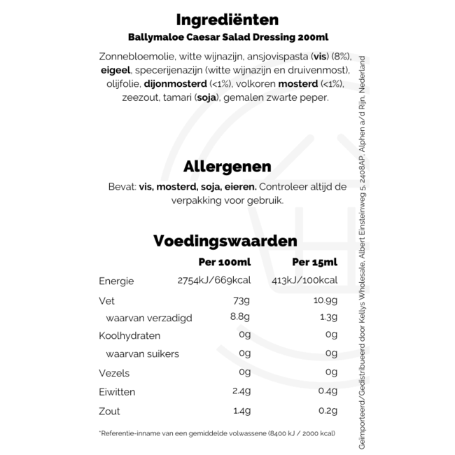 Ballymaloe Caesar Salad Dressing 200ml