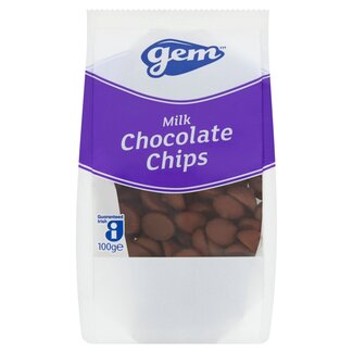 Gem Gem Milk Chocolate Chips 100g