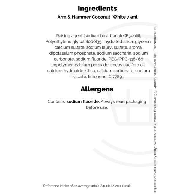 Arm & Hammer ToothPaste Coconut 75ml