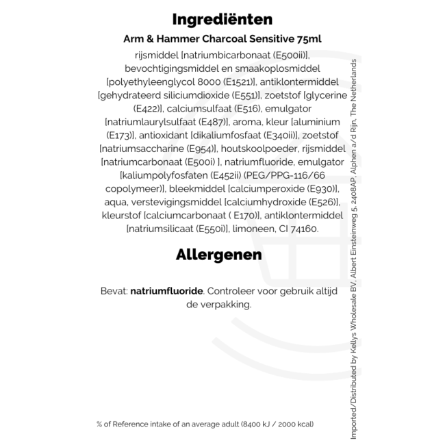 Arm & Hammer Tooth Paste Charcoal Sensitive 75ml