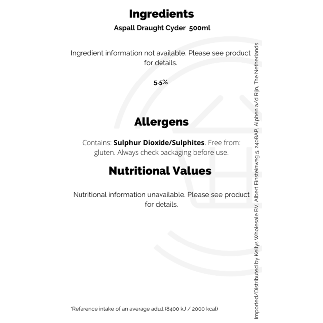 Aspall Draught Cyder 500ml