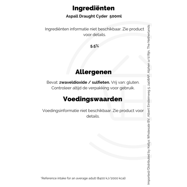 Aspall Draught Cyder 500ml