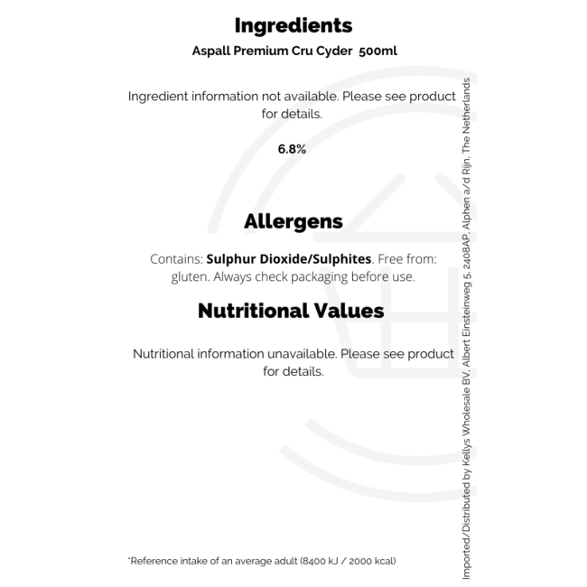 Aspall Premier Cru Cyder 500ml