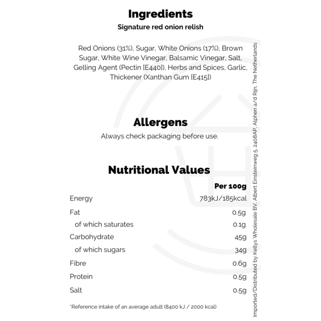 Caramelised Red Onion Relish 300g