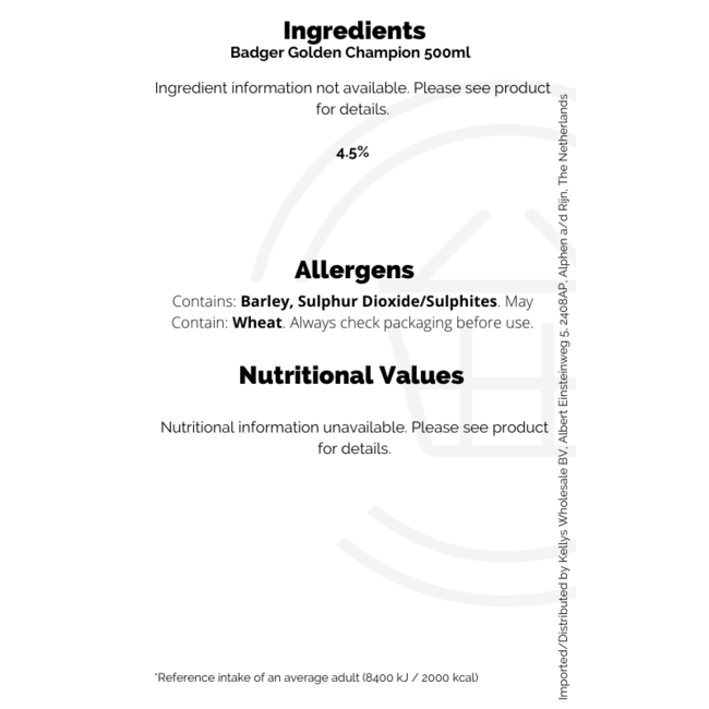 Badger The Golden Champion Ale 500ml