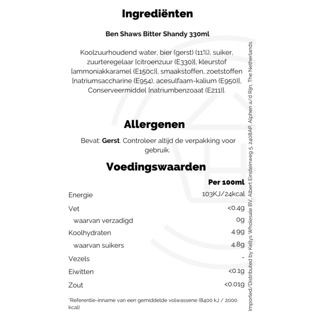 Ben Shaws Bitter Shandy 330ml