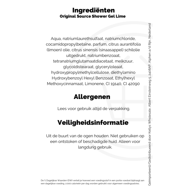 Original Source Shower Gel Lime 250ml