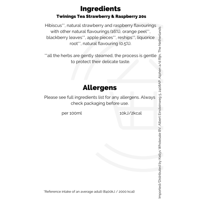 Twinings Tea Strawberry & Raspberry 20s