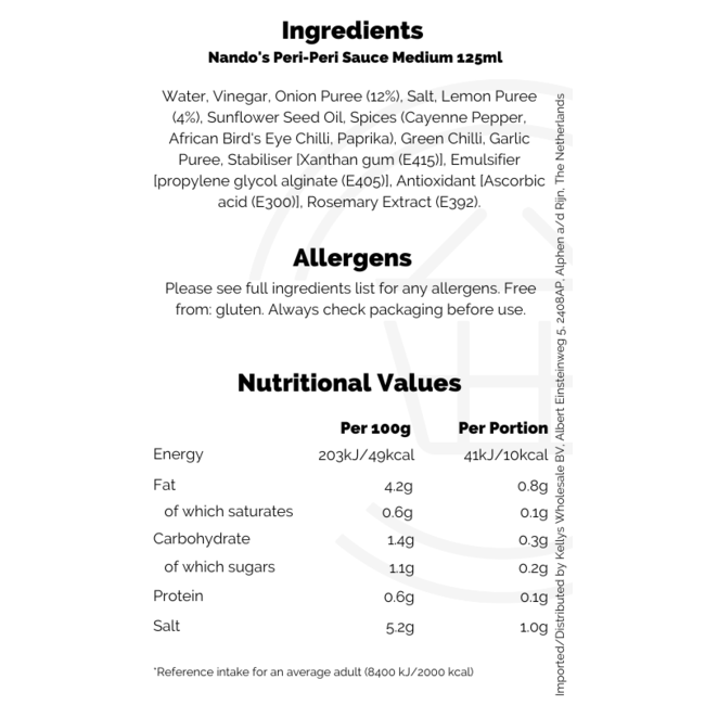 Nando's Peri-Peri Sauce Medium 125ml