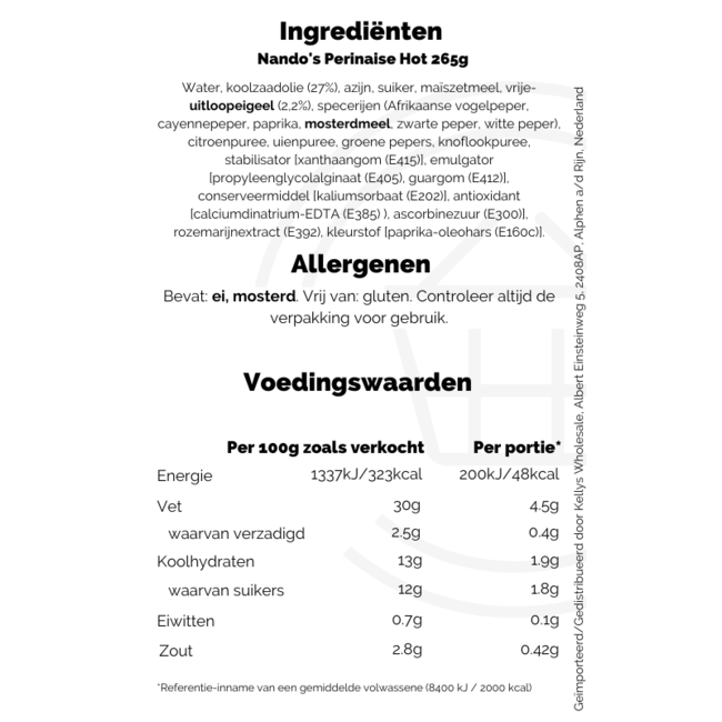 Nando's Perinaise Hot 265g