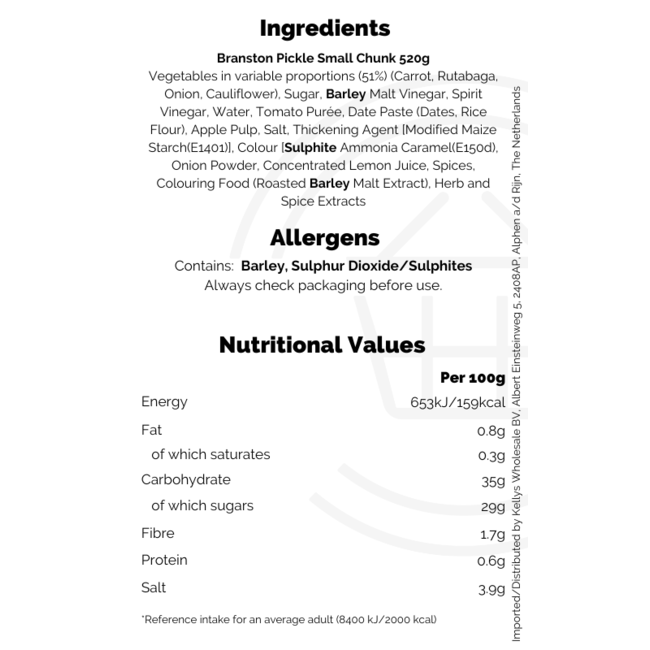 Branston Small Chunk Pickle 520g