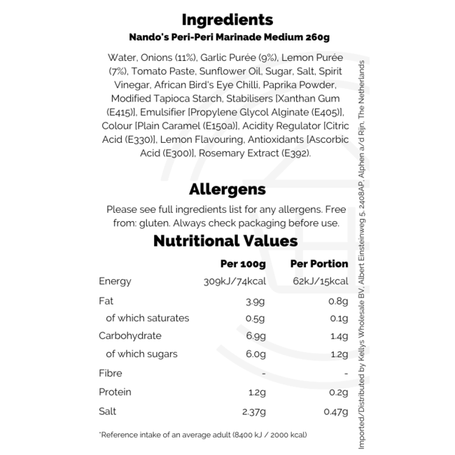 Nando's Peri-Peri Marinade Medium 260g