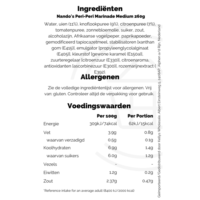 Nando's Peri-Peri Marinade Medium 260g