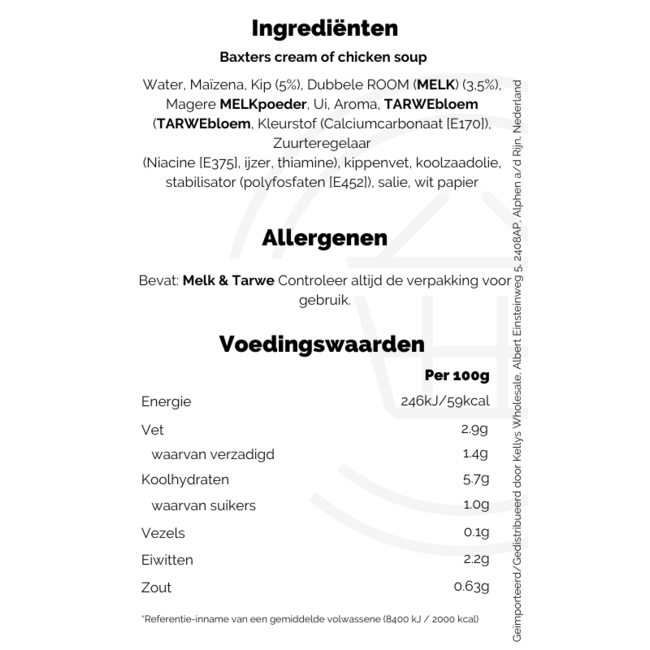 Baxters Cream of Chicken Soup 400g