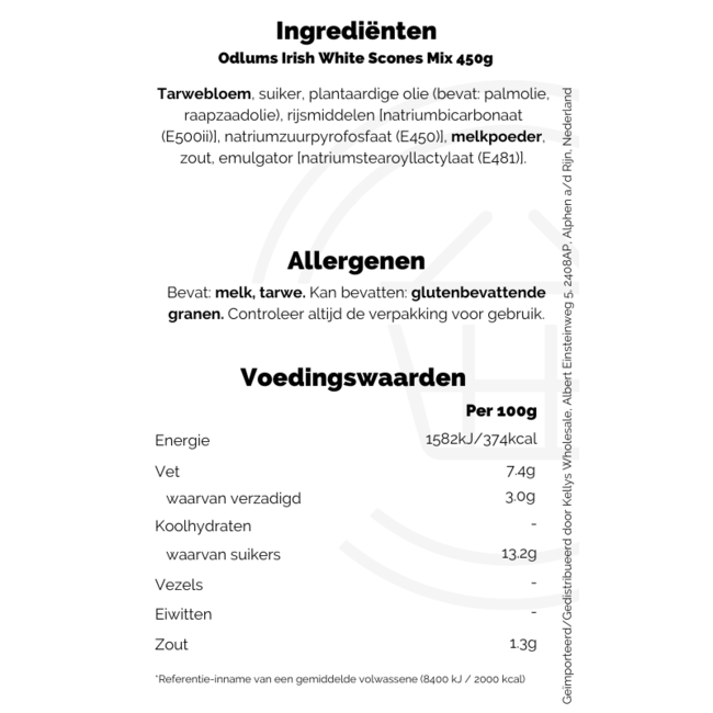 Odlums Irish White Scones Mix 450g