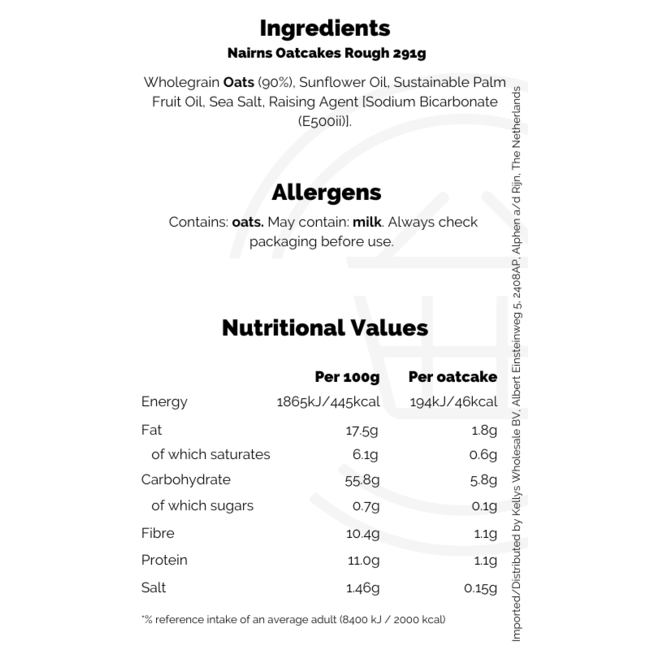 Nairns Oatcakes Rough 291g – Cracker & Oatcakes