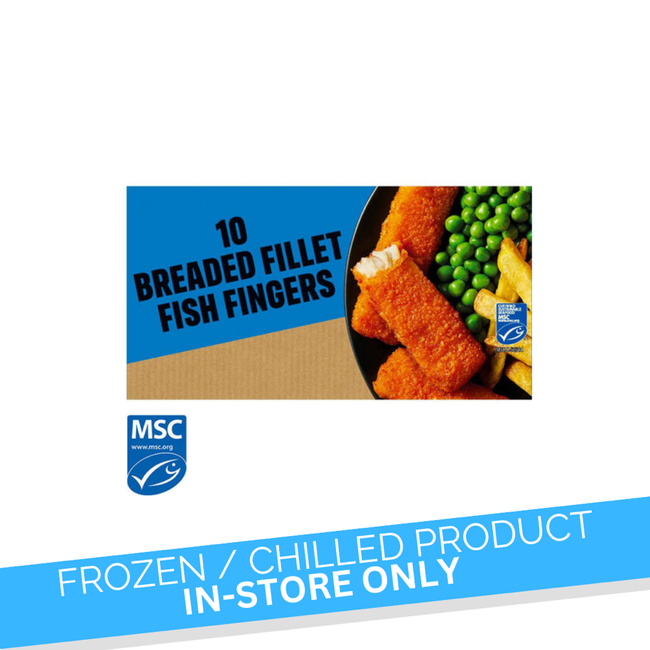 10pk Breaded Fillet Fish Fingers 250g