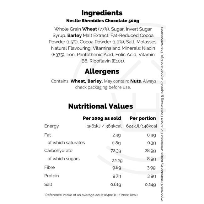 Nestle Shreddies Chocolate 500g