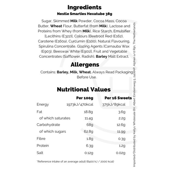 Nestle Smarties Hexatube