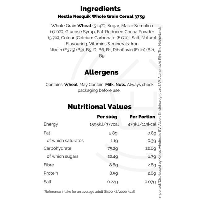 Nestle Nesquik Whole Grain Cereal 375g