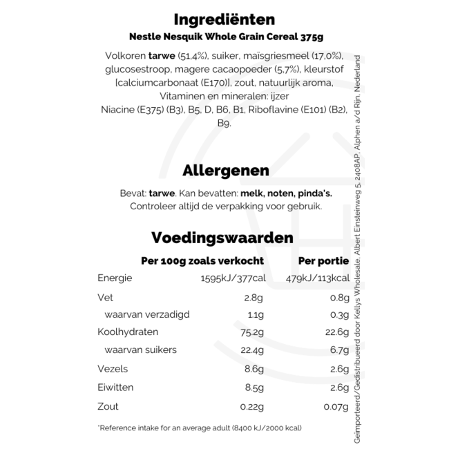 Nestle Nesquik Whole Grain Cereal 375g