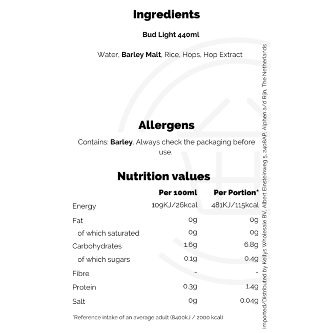 Budweiser Bud light (10 pack)