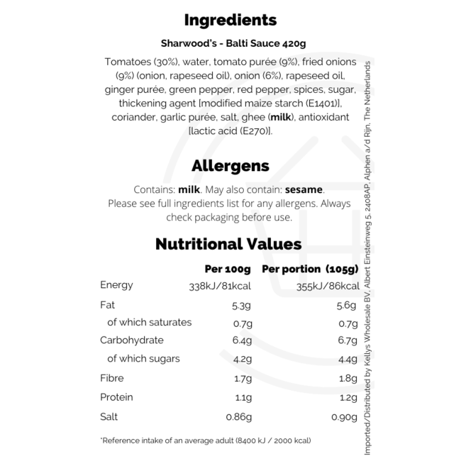 Sharwood's Balti Cooking Sauce 420g