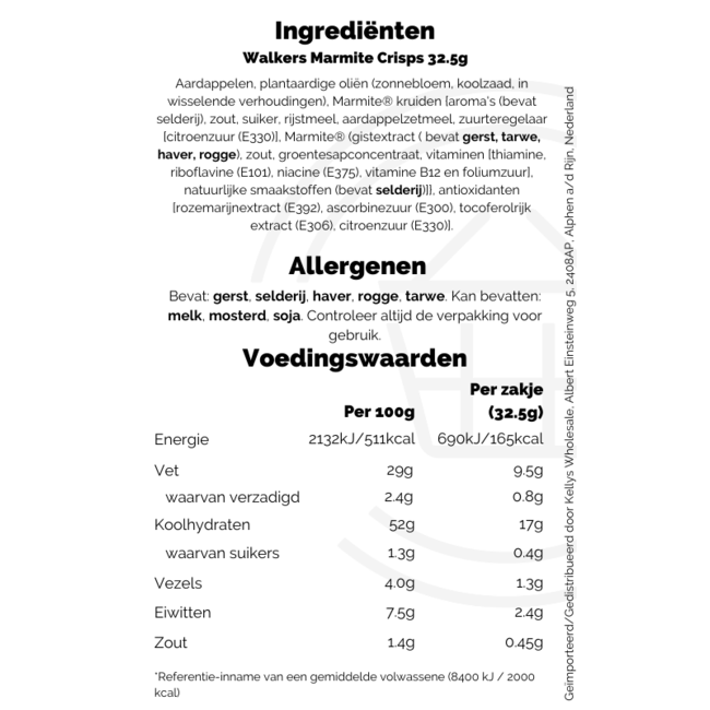 Walkers Marmite PM£1.25 65g